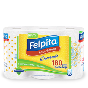 Absorbetodo con decorado exclusivo.
